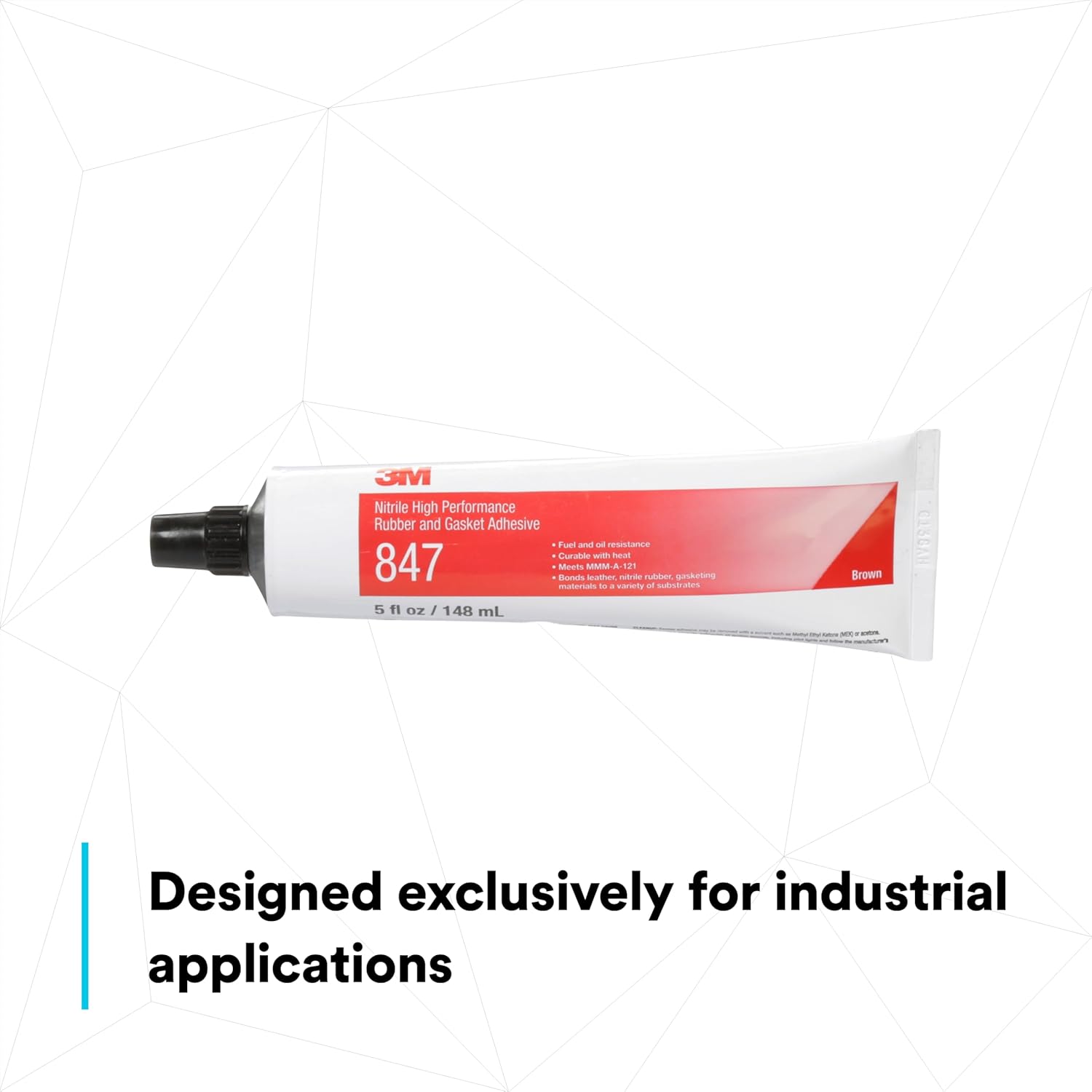 3M Nitrile High Performance Rubber and Gasket Adhesive 847, Brown, 5 oz