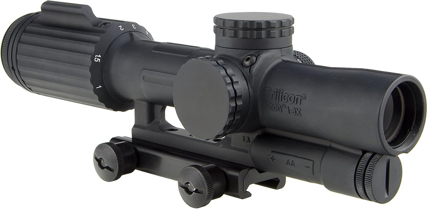 Trijicon VCOG 1-6x24 with Segmented Circle/Crosshair MIL Govt. Reticle and Thumb Screw Mount, Red