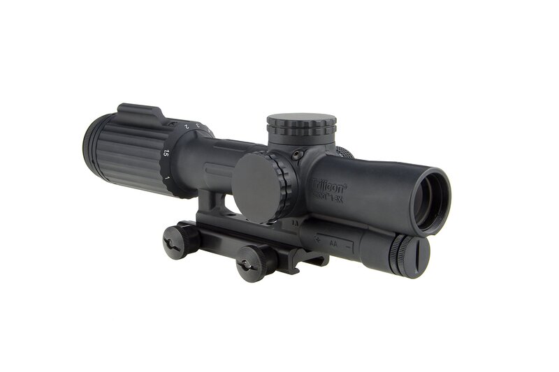 Trijicon VCOG 1-6x24 with Segmented Circle/Crosshair MIL Govt. Reticle and Thumb Screw Mount, Red