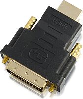 C2G Legrand DVI to HDMI Cable Adapter, DVI-D Male to HDMI Male Adapter, Black HDMI Adapter Cable for Bi-Directional Adapter Cable, 1 Count, C2G 18401