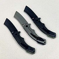 BucknBear EDC Cleaver Pocket Knife, 3.6 Inch Blade, Carbon Fiber Handle