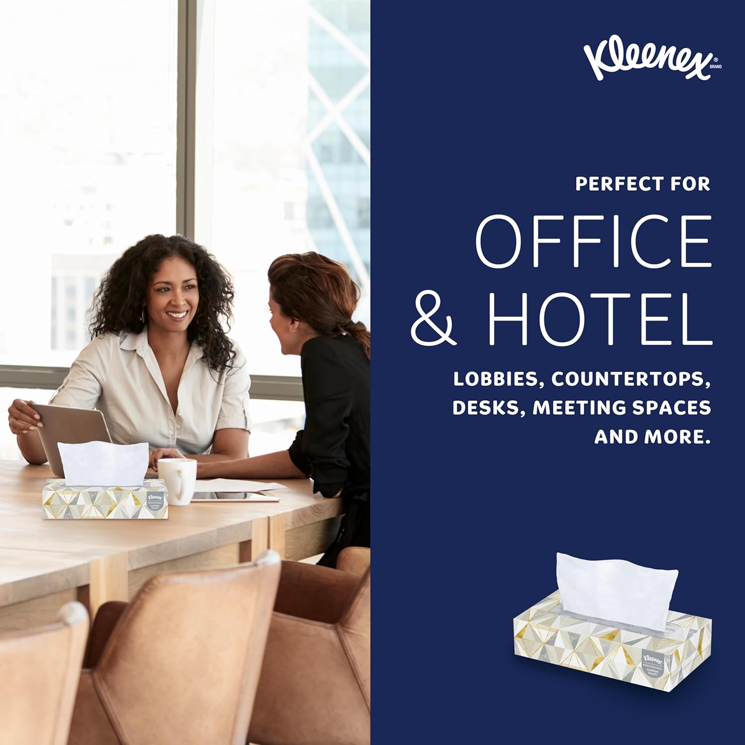 Kleenex® Professional Facial Tissue, Bulk (03076), 2-Ply, White, Flat Facial Tissue Boxes for Business