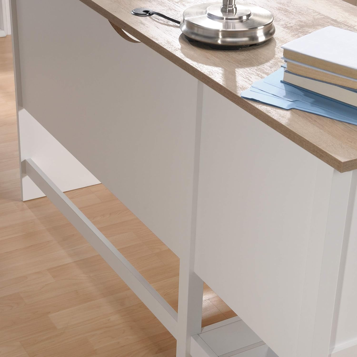 Sauder Cottage Road L Shaped Desk Computer Desk with Drawers and Cable Management