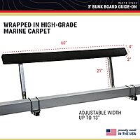 CE Smith - Adjustable Keel Roller Bracket Assembly - Boat Trailer Accessory 5' Black