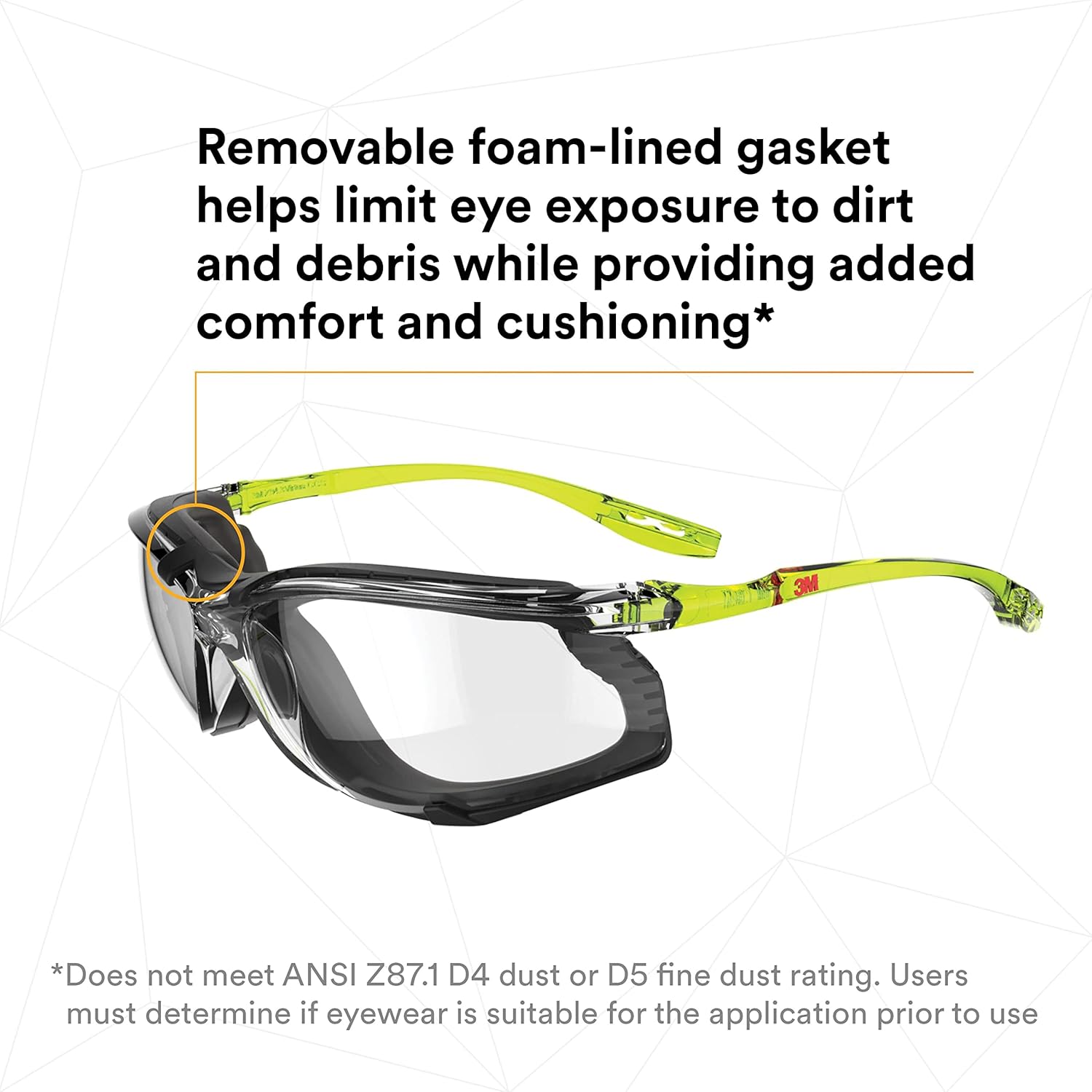 3M Safety Glasses, Solus CCS Series, Pack of 1, ANSI Z87, Scotchgard Anti-Fog Coating, Clear Lens