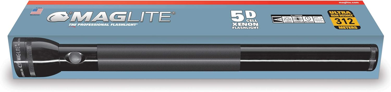 MAGLITE Heavy-Duty 5-D Cell Incandescent Flashlight