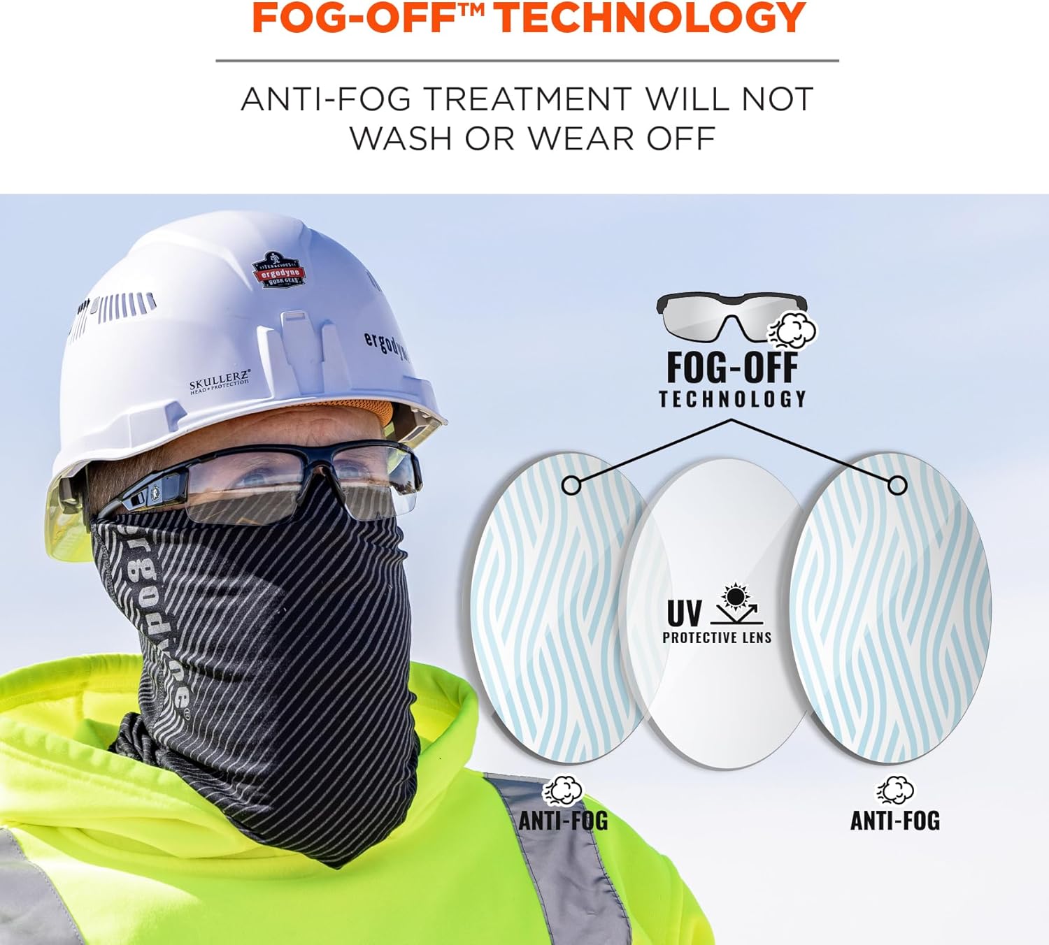 Ergodyne Skullerz DAGR Anti-Fog Safety Glasses