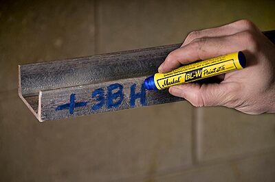 Markal 80735 BL-W Paintstik - Bleed Through Water Based Primer Solid Paint Marker, Blue (Pack of 12)