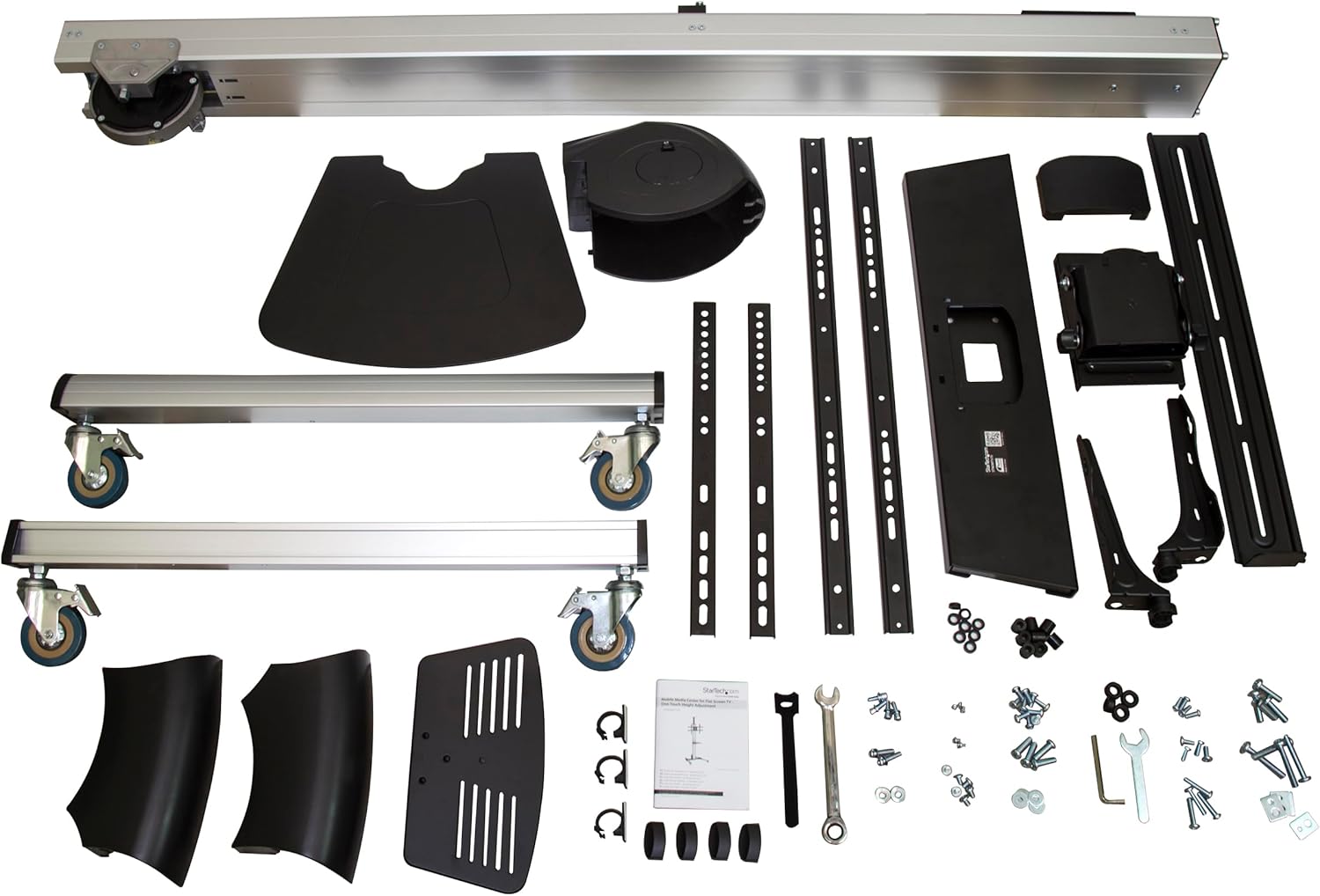 StarTech.com Heavy Duty Rolling Portable TV Cart with Wheels - 32 to 75 inch