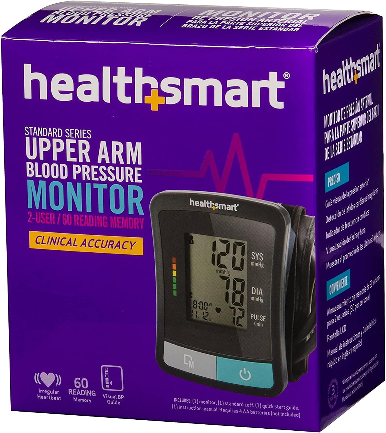 HealthSmart Digital Blood Pressure Monitor (Upper Arm & Wrist)