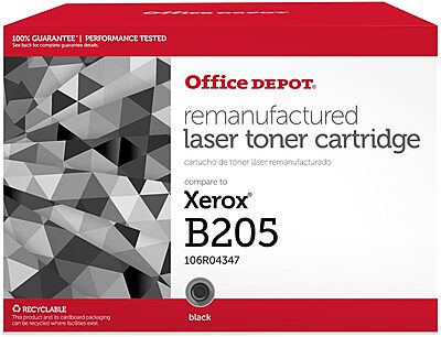 Office Depot Remanufactured Black High Yield Toner Cartridge Replacement For Xerox B205, ODB205HY