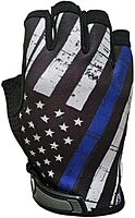 INDUSTRIOUS HANDWEAR Blue Line Flag Half-Finger Gloves - Unlined