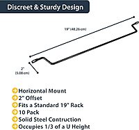 StarTech.com 1U Horizontal Cable Lacing Bar for 19in Racks