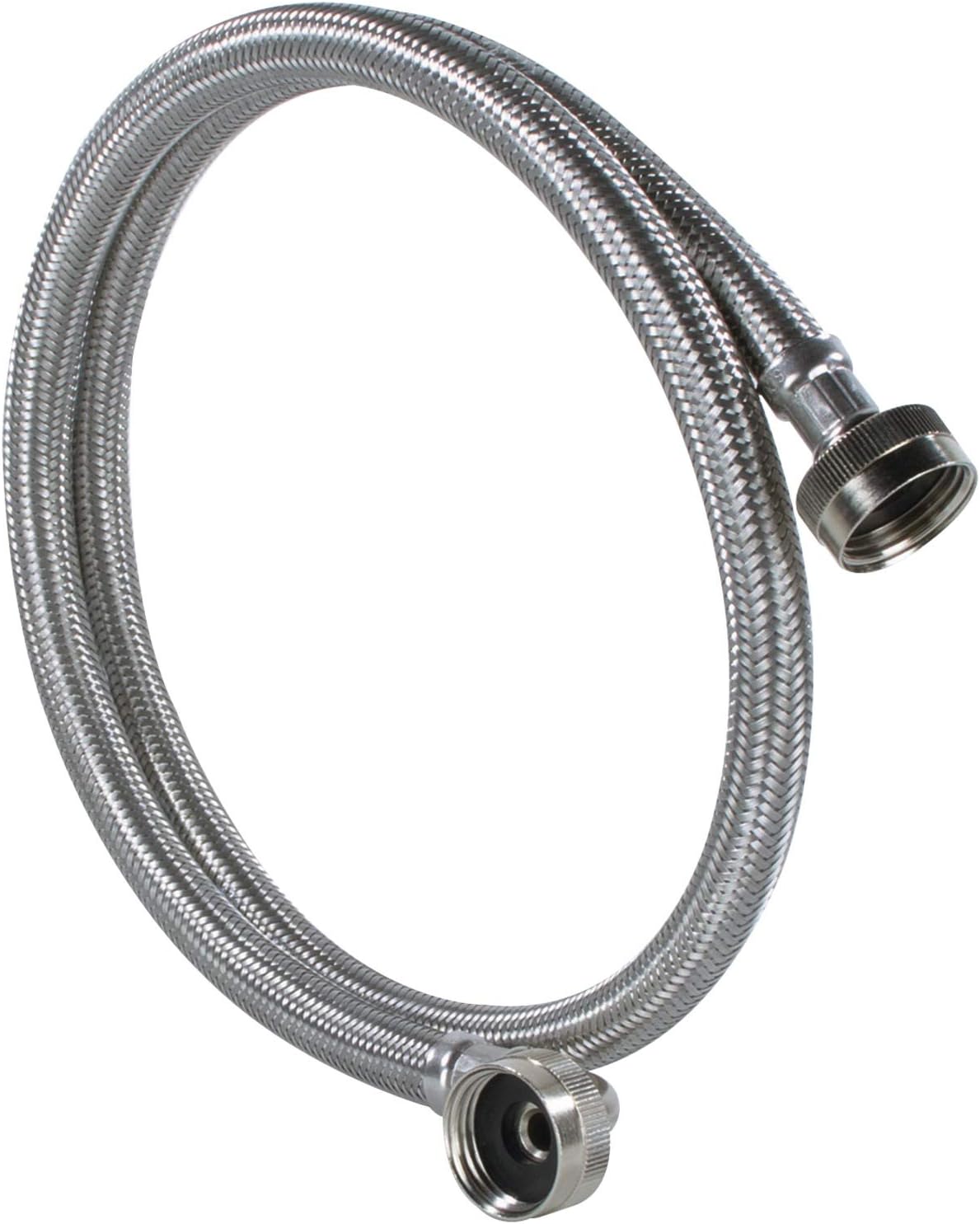 Certified Appliance Accessories Washing Machine Hose with 90 Degree Elbow (2 Pack), Hot and Cold Water Supply Lines, 4 Feet