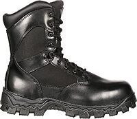ROCKY Men's Alpha Force Zipper Waterproof Public Service Boots - Black