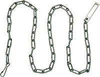 Security Plated Chain with Oversize Pass-Through Link and Heavy Duty Snap at Either End (60-Inch)