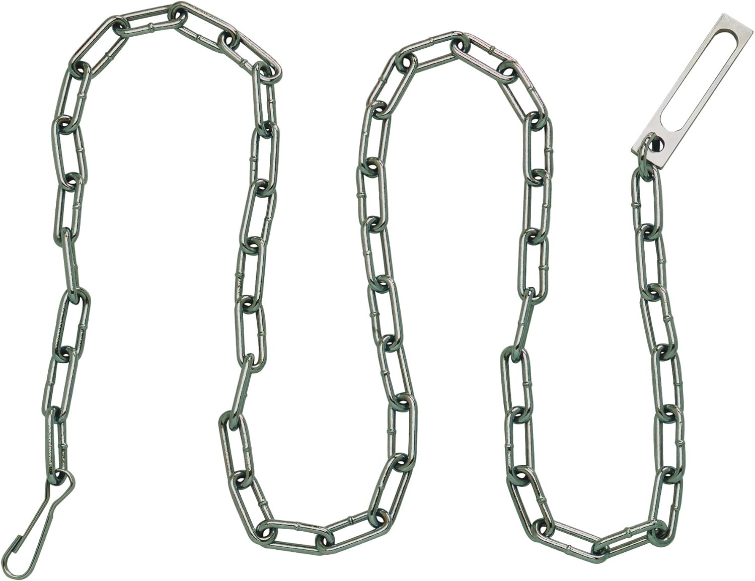 ACK, LLC Peerless Handcuff Company Security Plated Chain with Oversize Pass-Through Link and Heavy Duty Snap at Either End