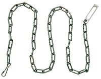 Security Plated Chain with Oversize Pass-Through Link and Heavy Duty Snap at Either End (60-Inch)