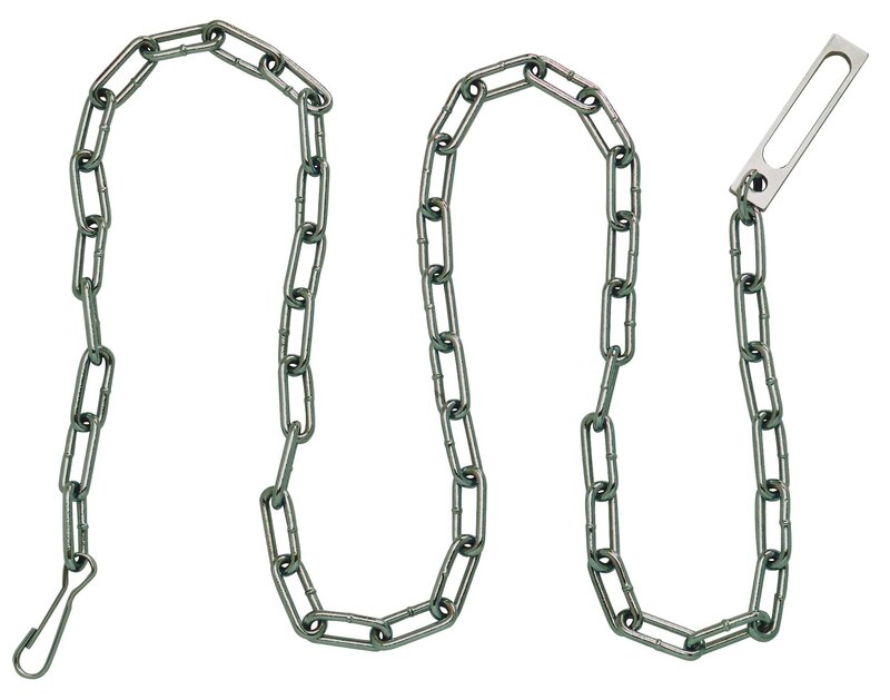 Security Plated Chain with Oversize Pass-Through Link and Heavy Duty Snap at Either End (60-Inch)