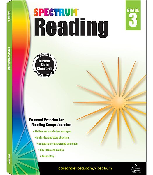 Spectrum Reading Comprehension Grade 3 Workbook, Ages 8 to 9, Third Grade Reading Comprehension Workbook