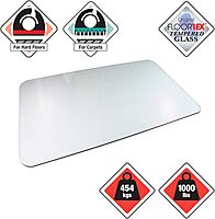 FLOORTEX Glaciermat Heavy Duty Glass Chair Mat for Hard Floors & Carpets