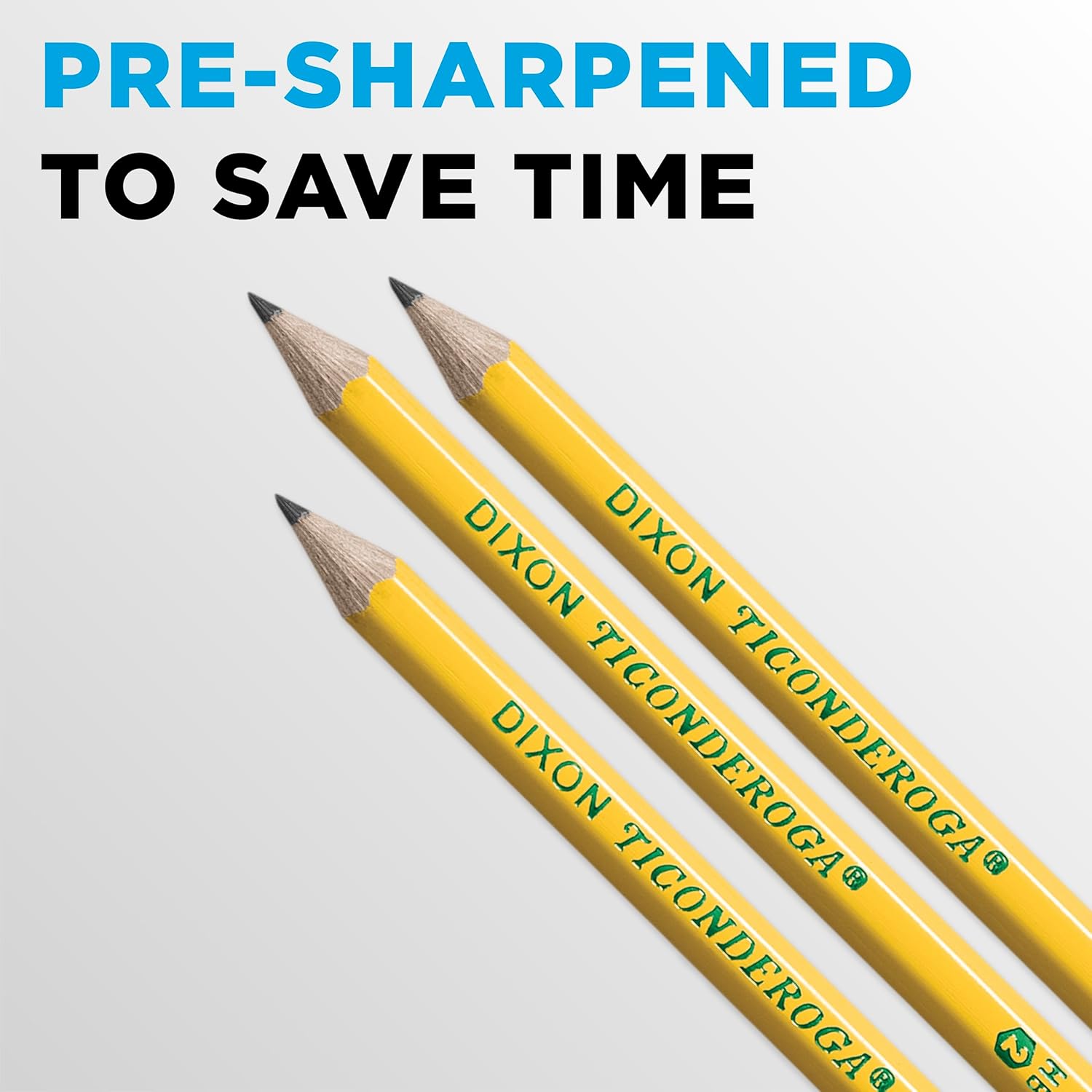 Ticonderoga Wood-Cased Pre-Sharpened #2 (HB) Pencils