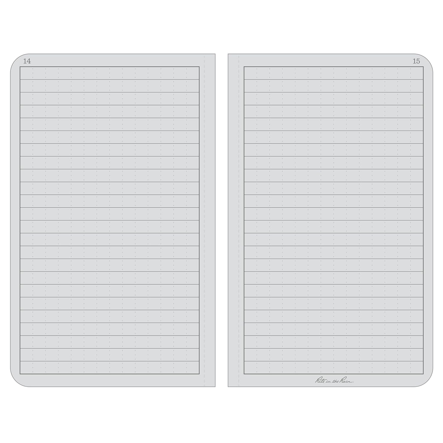 RITE IN THE RAIN Weatherproof Hardcover Pocket Notebook, Universal Rule, 160 Pages