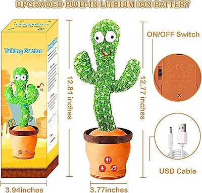 Rechargeable Talking & Dancing Cactus