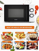 Commercial CHEF Small Microwave 0.7 Cu. Ft. Countertop Microwave with Mechanical Control