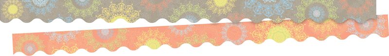 Barker Creek Double-Sided Scalloped Edge Border, Mindfulness Sunset, Trim Out Bulletin Boards and Create Colorful Displays with 78' of Designer Double-Sided Border, 2.25" x 78', Pack of 2 (4001)