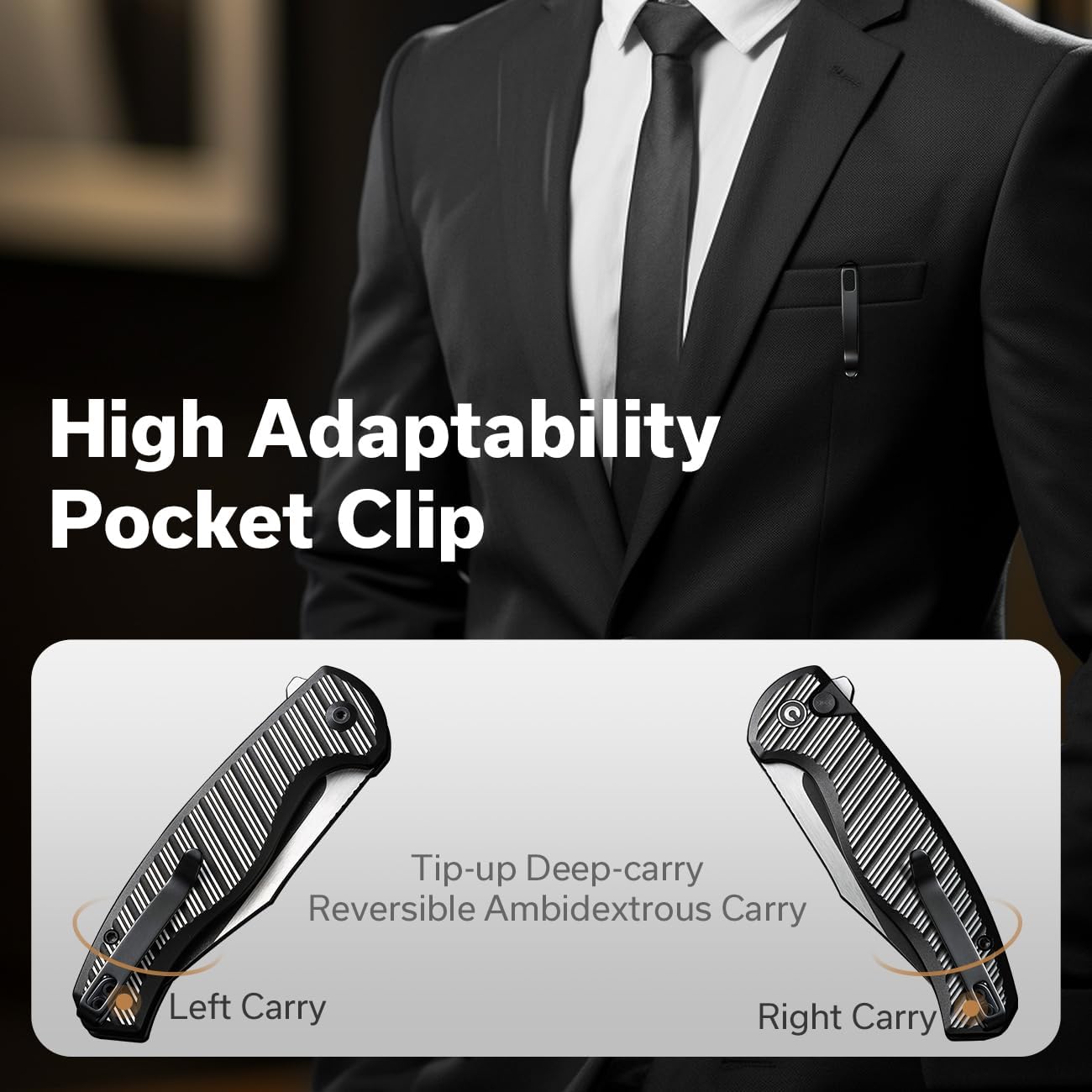 CIVIVI Stormhowl Pocket Knife, Folding Knife with 3.3" Nitro-V Blade and Aluminum Handle