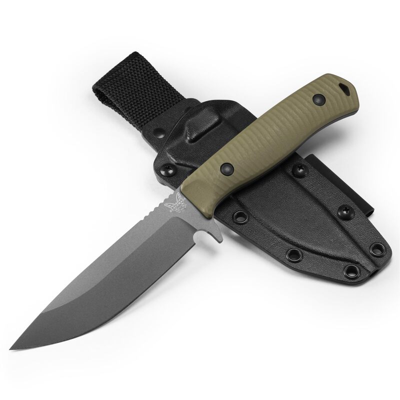 Benchmade - ANONIMUS 539GY Fixed Blade Outdoor Knife with OD Green Handle (539GY)