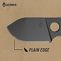Gerber Gear GDC Money Clip with Pocket Knife - Fixed Blade Knife and Case - EDC Gear and Equipment - Stainless Steel