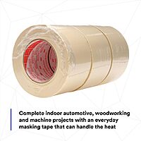 Scotch 3M Performance Masking Tape 2364, Clean Removal, Versatile Adhesive, Tan Color, 6.5 mil, 72 mm x 55 m, 12/Case