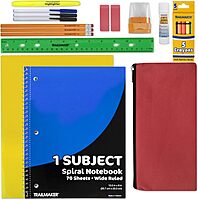 20 Piece School Supplies Pack for K-12 Back to School Supplies Bundle for School Students, Boys and Girls