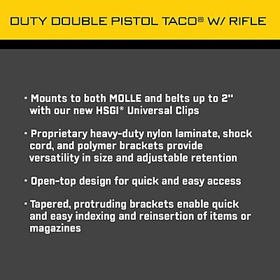 HIGH SPEED GEAR Duty Double Pistol TACO MOLLE Mag Pouch