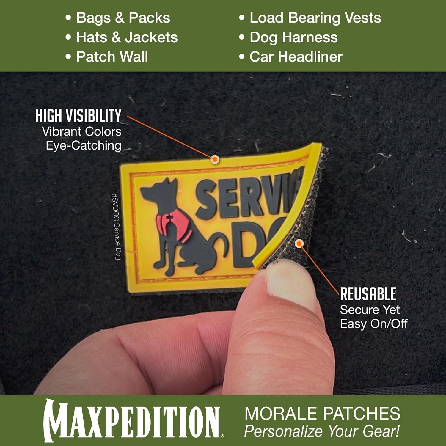 MAXPEDITION Service Dog 3D PVC Morale Patch