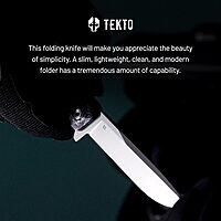 TEKTO F2 Bravo Folding Knife - D2 Steel, Ceramic Ball Bearings