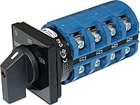Blue Sea Systems 9093 AC Rotary Switch - OFF + 2 Positions 120/240V AC 65A, Blue, Small