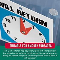 VELCRO Brand VELCRO Tape (95194) Indoor/Outdoor Hook & Loop Combo Packs, Dots, 3/4", Clear (200 Per Case) For Home & Office