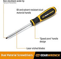 GEARWRENCH 1/4" x 4" Slotted Dual Material Screwdriver - 80013H
