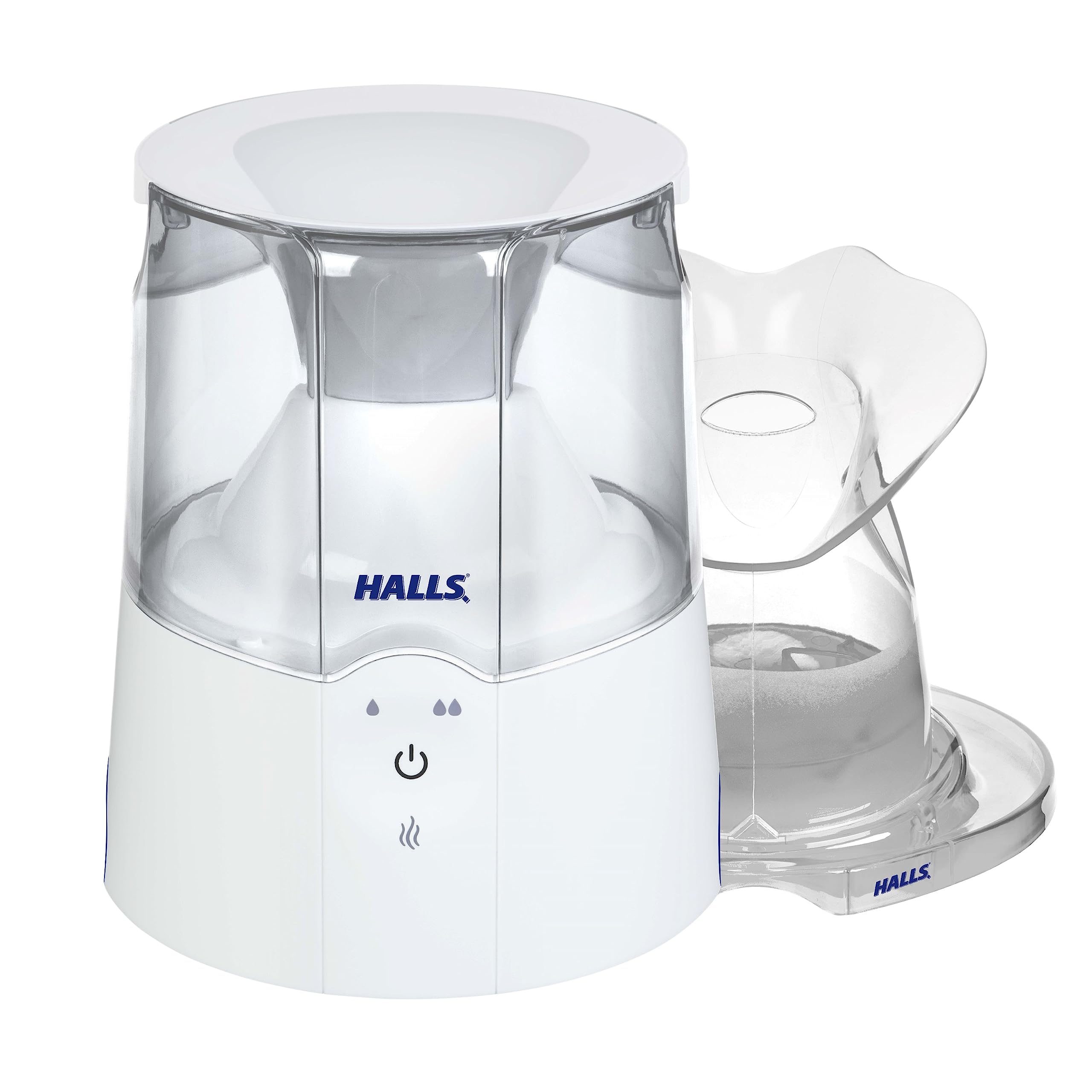 Crane x HALLS 2-in-1 Warm Mist Humidifier and Steam Inhaler, 0.5 Gallon, Blue & White