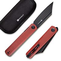 SENCUT Bronte Folding Pocket Knife with Front Flipper, 3.38 Inch 9Cr18MoV Reverse Tanto Blade