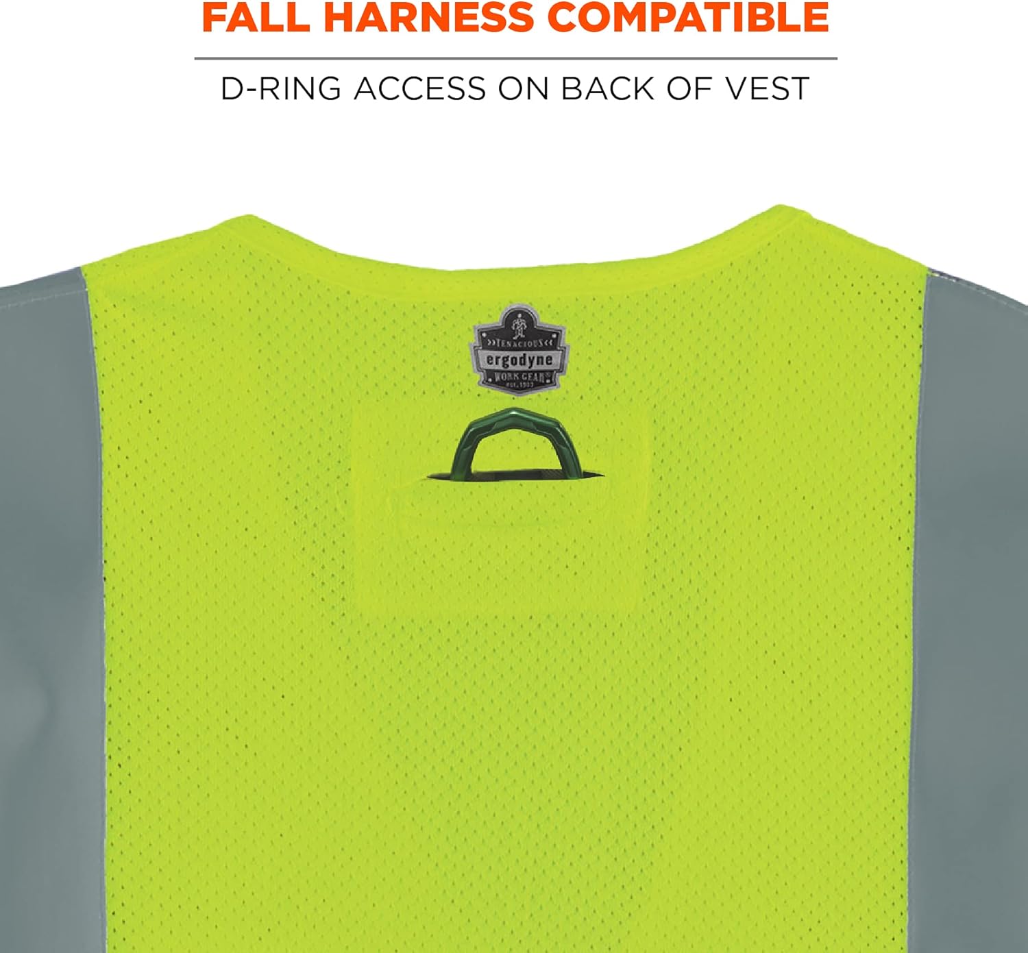 Ergodyne GloWear 8263FRHL Flame Resistant Safety Vest, High Visibility Modacrylic Breathable Mesh, FR Reflective Tape