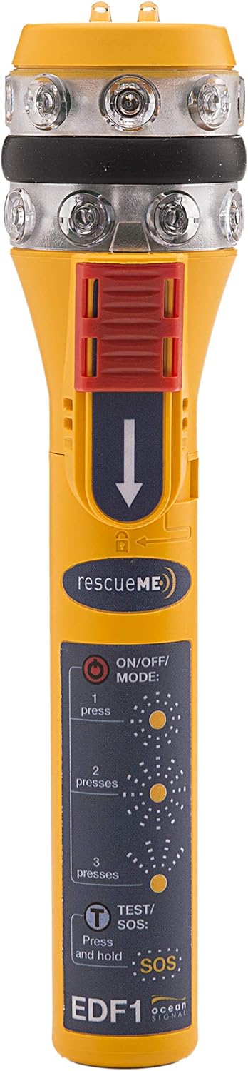 Ocean Signal RescueME EDF1 Emergency Distress Flare, 7-Year Battery Life, 6+ Hours of Operation, Waterproof, Compact