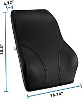 Mount-It! Office Chair Lumbar Support Cushion with Memory Foam