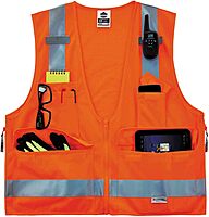 ERGODYNE GloWear 8250Z Surveyors Reflective Safety Vest
