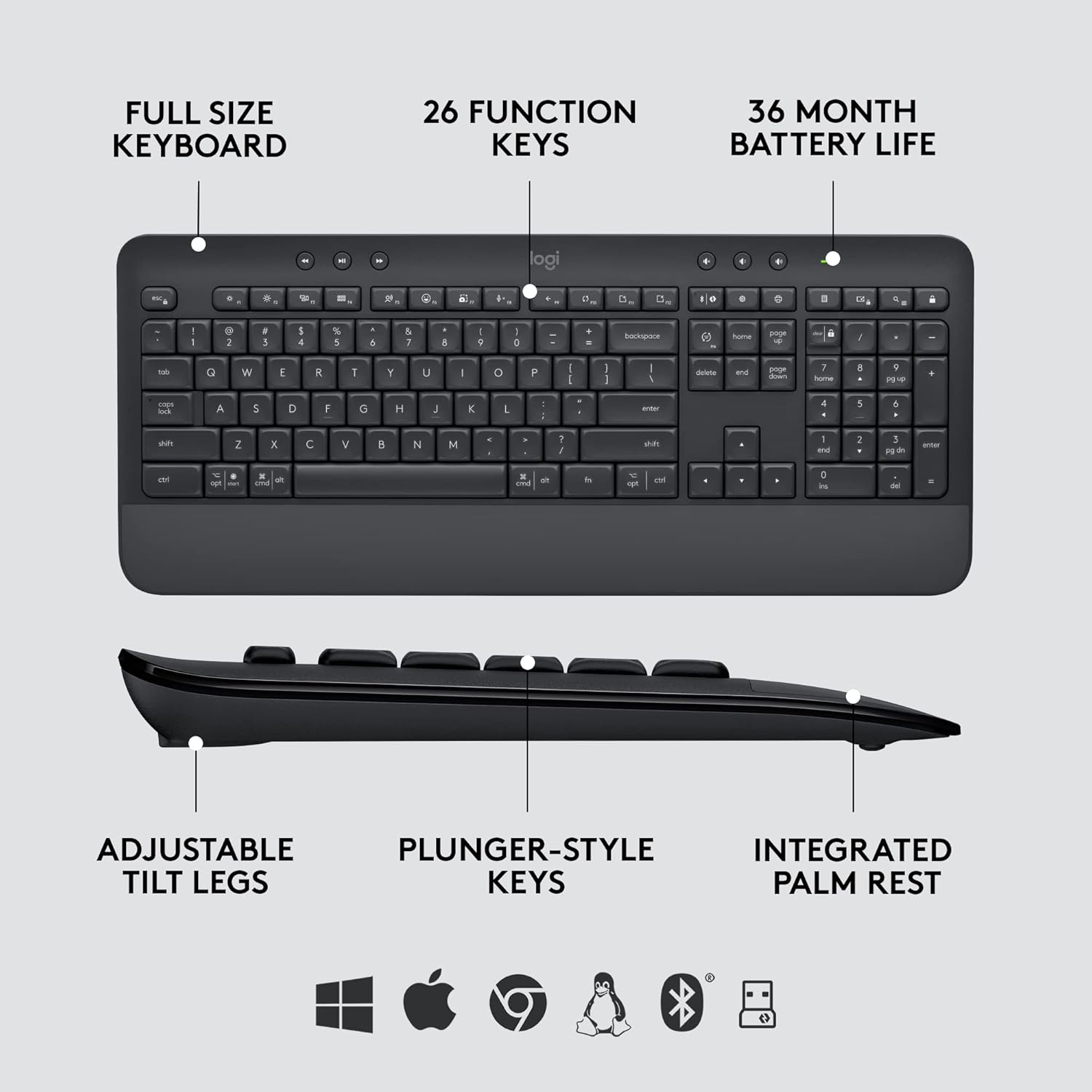 LOGITECH Signature MK650 Combo for Business - Wireless Keyboard and Mouse
