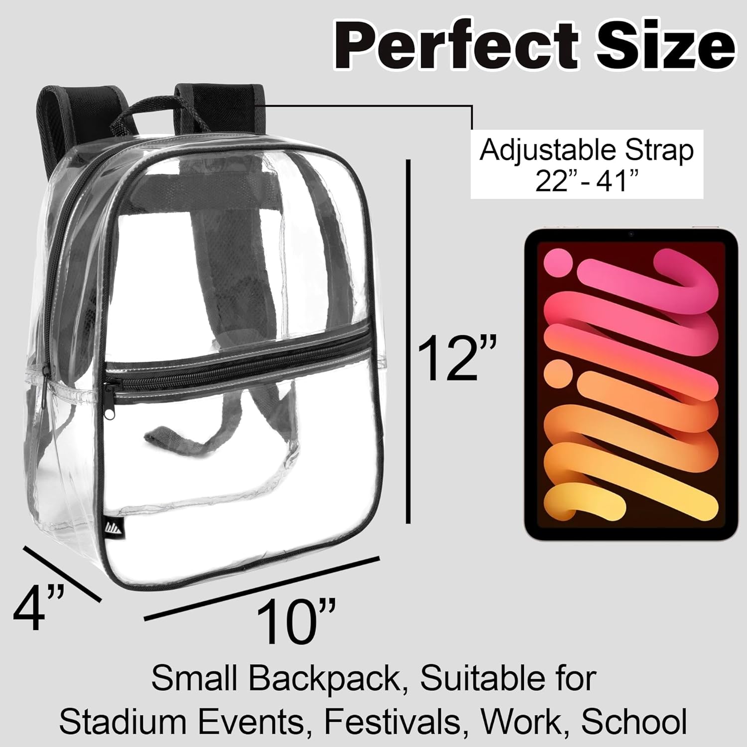 TRAILMAKER Mini Clear Stadium-Approved Backpack