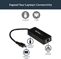 StarTech.com USB to Gigabit Ethernet Adapter with USB Port
